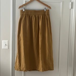 notPERFECTLINEN Sion Skirt Amber Yellow